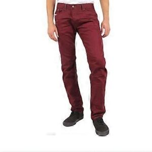 NWOT Diesel DARRON Dark Red Regular Slim Tapered Fit Jeans W28 L32